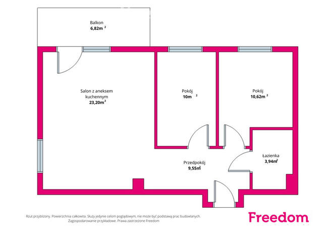 Nowe, wykończone w wysokim standardzie 3 pokoje