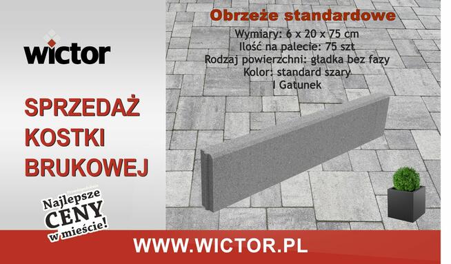 Obrzeże 6x20x75 krawężnik rabatka KOST-BET