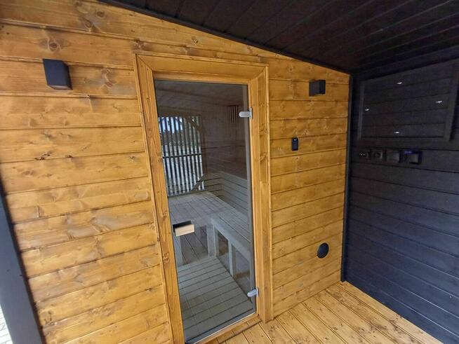 Sauna Ogrodowa ocieplona z dużym Tarasem miejscem na balię