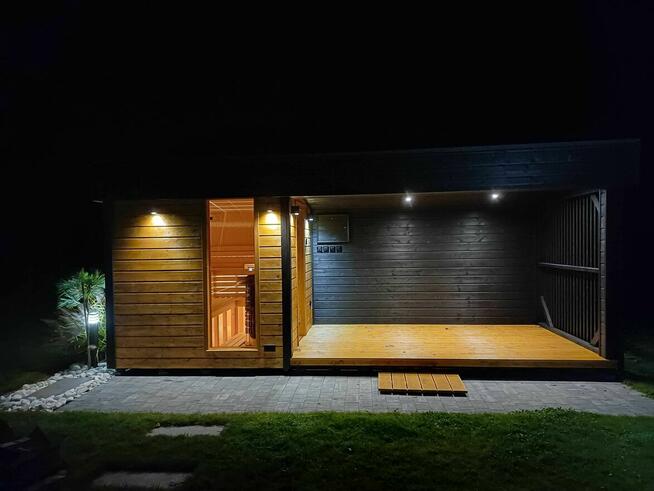 Sauna Ogrodowa ocieplona z dużym Tarasem miejscem na balię
