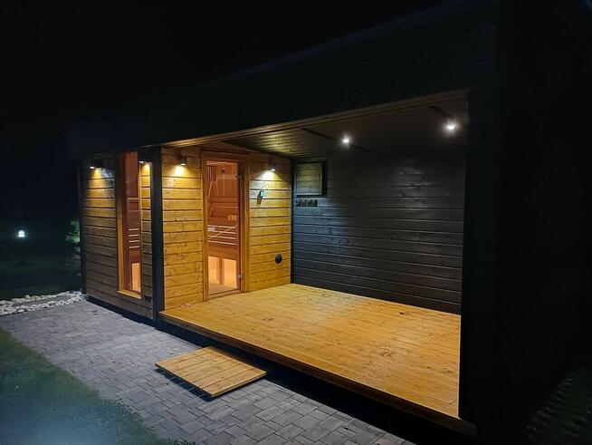Sauna Ogrodowa ocieplona z dużym Tarasem miejscem na balię
