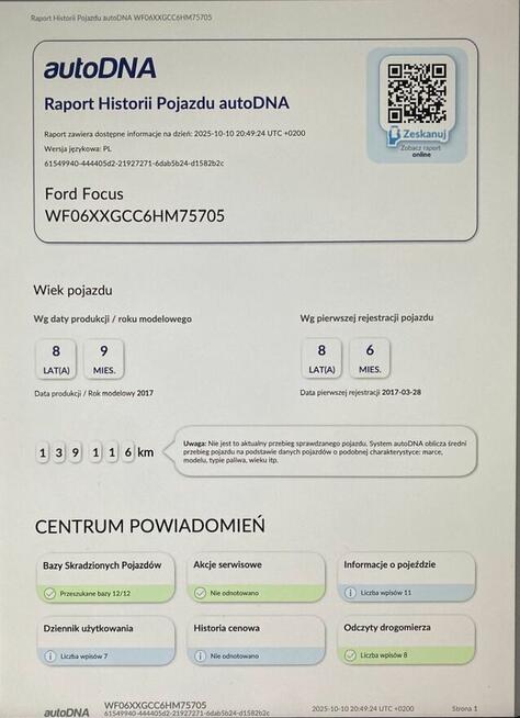 Ford Focus Kombi Lift - Wyposażony Bezwypadkowy Serwis PRZEB