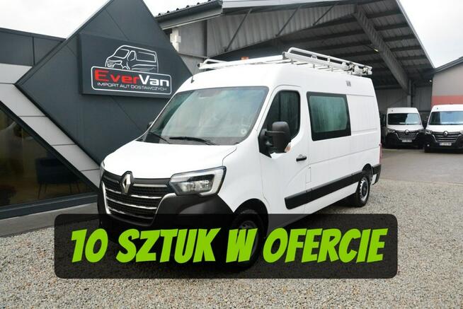 Renault Master średniak 7 osobowy brygadówka doka pełna opcja