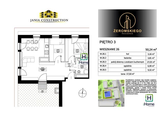 Mieszkanie Myślenice, Stefana Żeromskiego