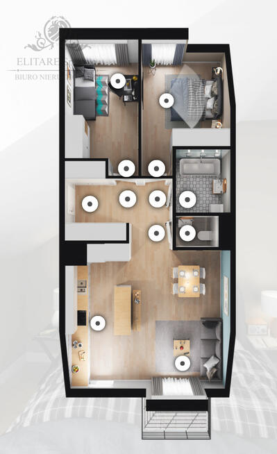 Mieszkanie 3pok, 63,11m2 z balkonem, przestrzałowe/ Brochów, Wrocław