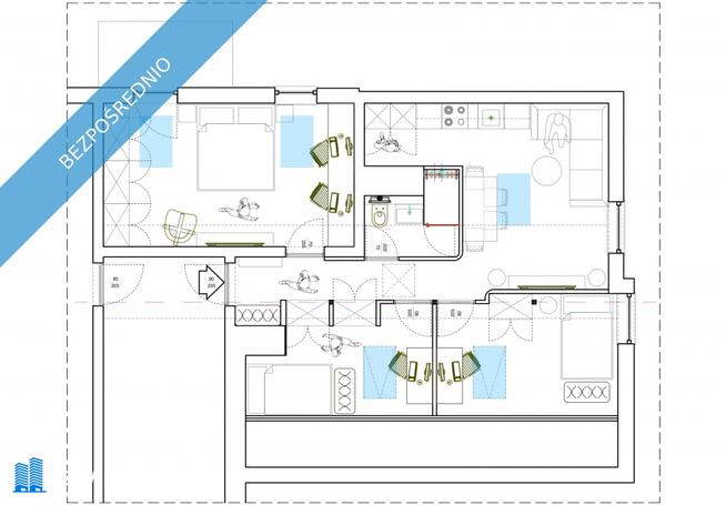 Mieszkanie na poddaszu, możliwe 4 pokoje, 64m2, Czuby