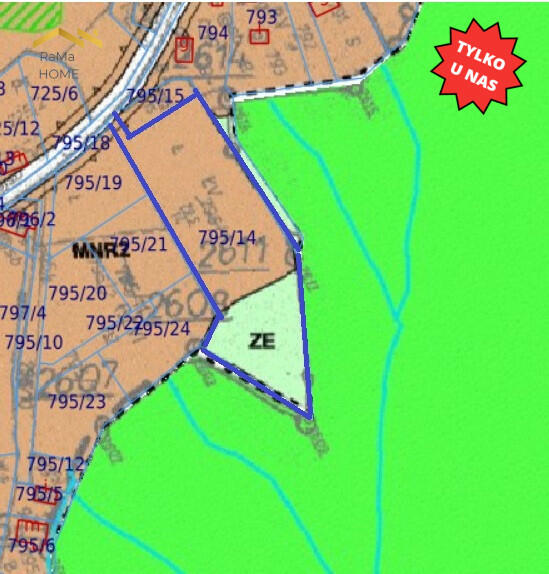 Działka budowlana Rudno gm. Krzeszowice Borki,