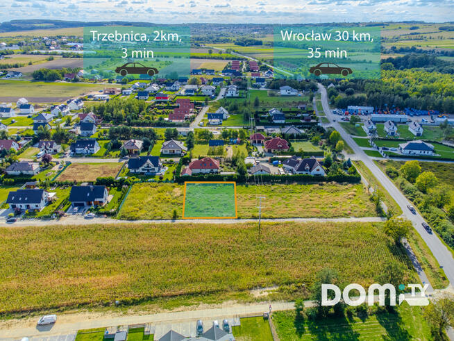 Działka budowlana Kobylice gm. Trzebnica, Porzeczkowa