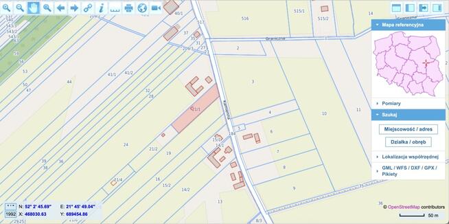 3000 m2 działka budowlana, jezdnia, gmina Latowicz
