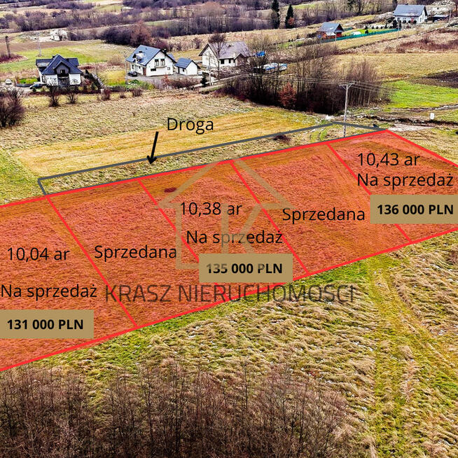 Piękne widokowe działki z idealnym dojazdem