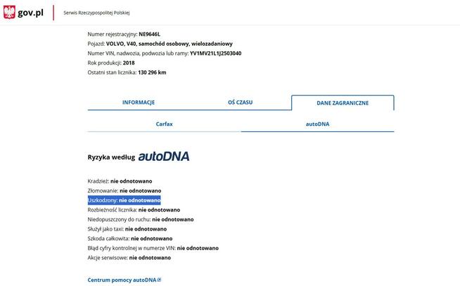 Volvo V40 2.0 Benzyna Zarejestrowany Ubezpieczony