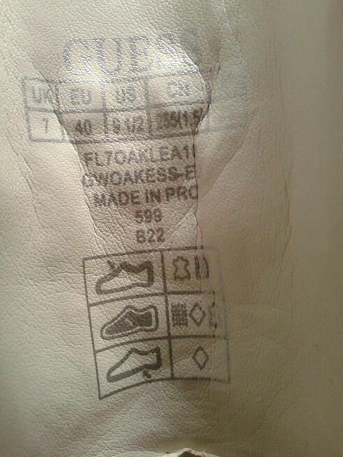 Buty damskie sztyblety Guess Oakess rozm. 40 beżowe