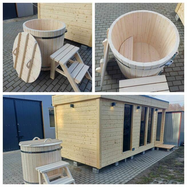 Sauna ogrodowa Premium izolowana z Przedsionkiem oraz Tarasem