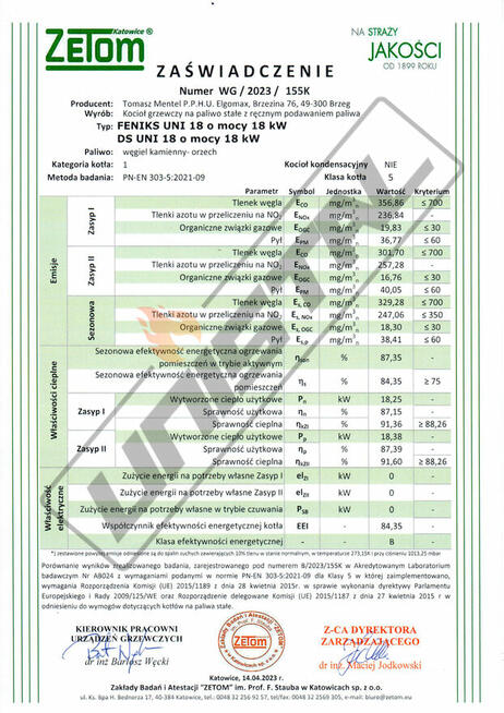 Kocioł piec Drewno Węgiel/Pellet piece 5KLASA 18kW do 220m2