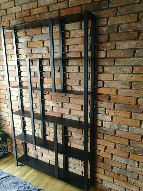 Regał stalowy loft z półkami z blachy 180x90cm