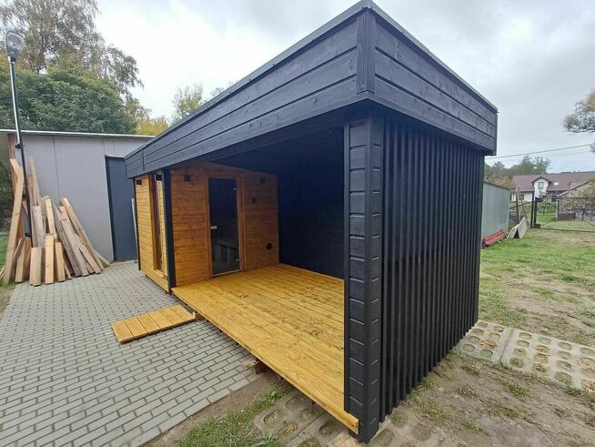 Sauna Ogrodowa ocieplona z dużym Tarasem miejscem na balię
