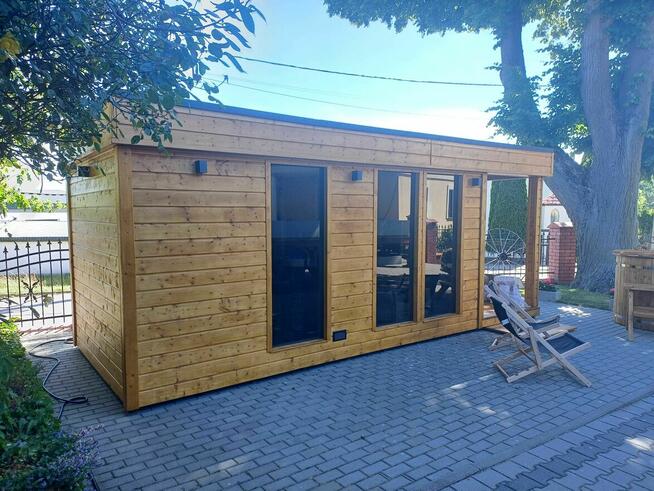 Sauna ogrodowa Premium izolowana z Przedsionkiem oraz Tarasem