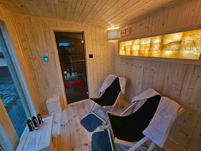 Sauna ogrodowa Premium izolowana z Przedsionkiem oraz Tarasem