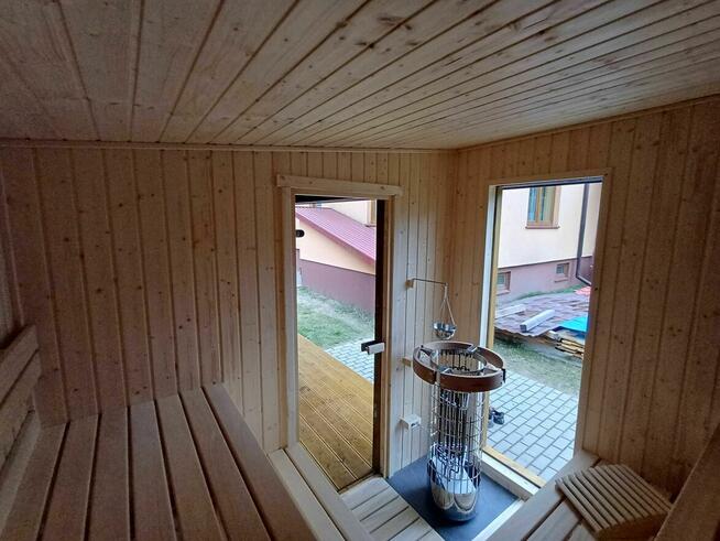 Sauna Ogrodowa ocieplona z dużym Tarasem miejscem na balię
