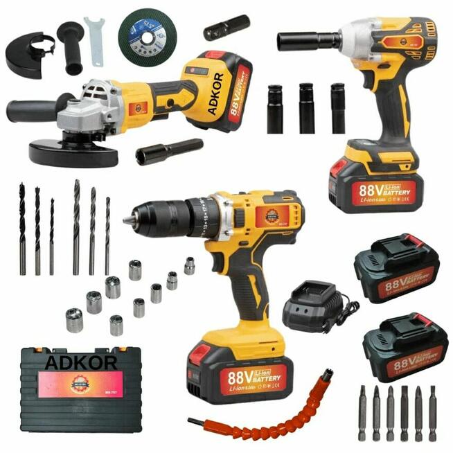 Zestaw kątówka wiertarka klucz 439zl