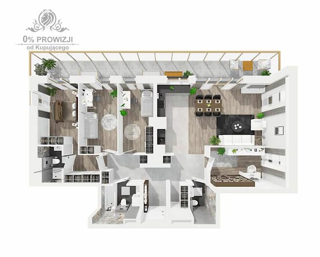 Apartament 107,73m2, 5 pokojowe z balkonem 23,82m2/ Kleczków przy Odrze