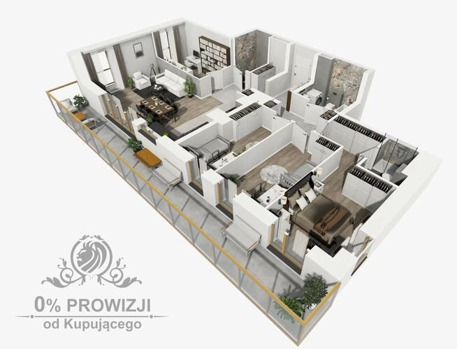 Apartament 107,73m2, 5 pokojowe z balkonem 23,82m2/ Kleczków przy Odrze