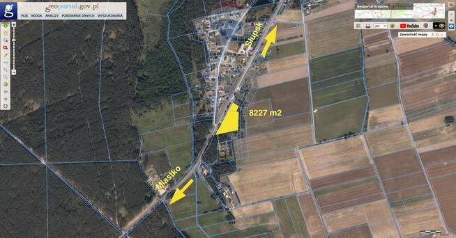 Działka inwestycyjna przy drodze DK-21.