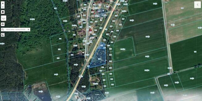 Działka inwestycyjna przy drodze DK-21.