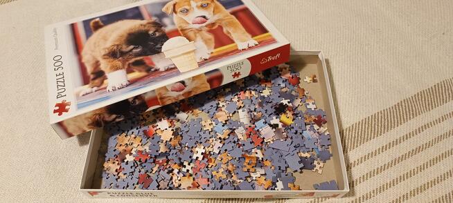 2 pudełka puzzli 500
