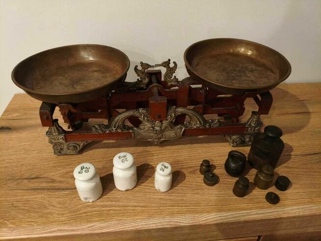 Stara waga szalkowa W. Hess LUBLIN 5 kg