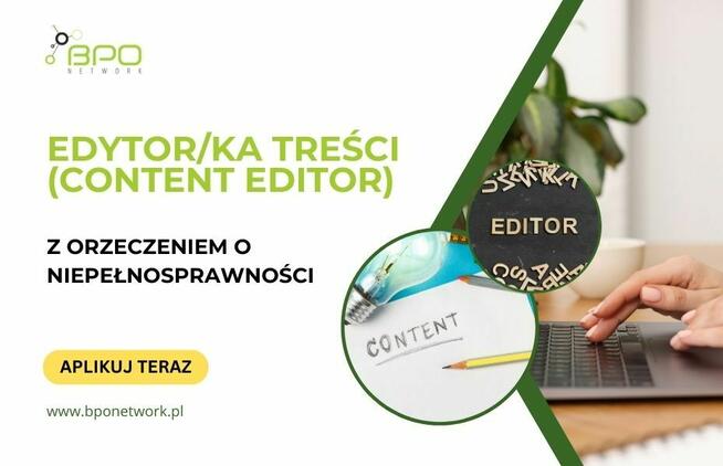 Edytor/ka Treści Content Editor z orzeczeniem
