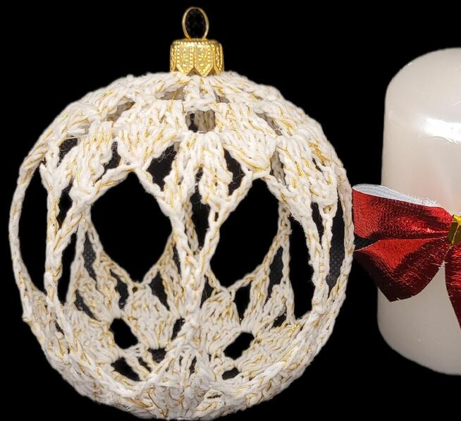 Świąteczny zestaw ręcznie wykonany-Aniołek z bombką