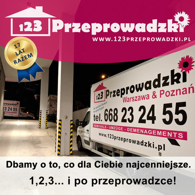 Przeprowadzki Warszawa i okolice. Transporty + wniesienie