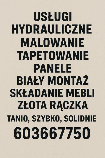 Hydraulik • Złota Rączka • Remonty