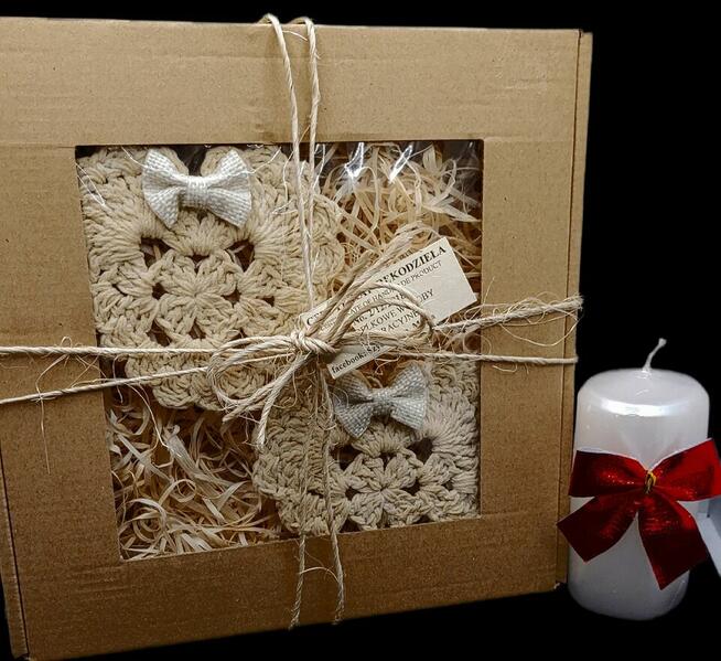 Serduszka zawieszki choinkowe ręcznie wykonane 2szt