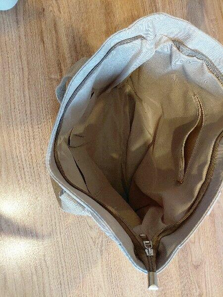 Nowa duża torba beżowa pojemna, lekka, wygodna