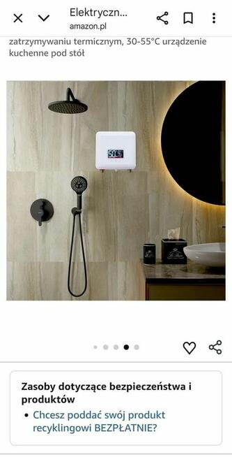 Przepływowy podgrzewacz wody 3 szt