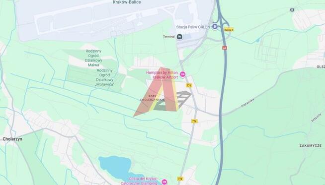 Działka usługowa Cholerzyn gm. Liszki, Cholerzyn