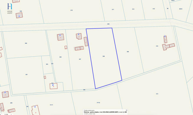 Działka siedliskowa Kolonia Łaznów gm. Rokiciny,