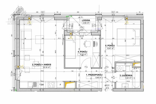 Apartament 3 pok. 53,74 z loggią/Os. Powstańców Śląskich obok Sky Tower