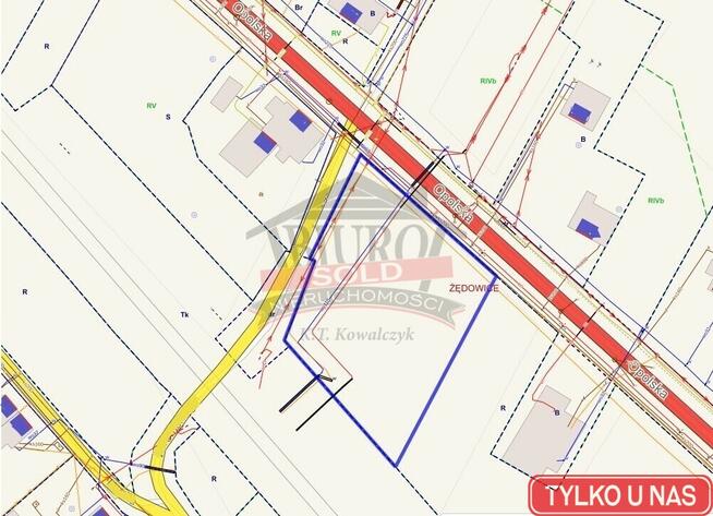 Żędowice narożna działka 26,17 a, pod dom i usługi