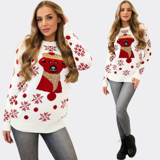 Swetry damskie Świąteczne - rozm UNIWERSALNY