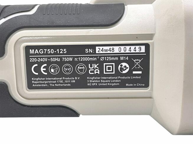 Szlifierka kątowa MacAllister 125 mm 750 W