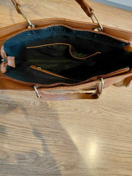 Brązowa torebka damska elegancka, pojemna, struktura croco