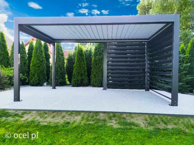 Pergola tarasowa aluminiowa automatyczna.