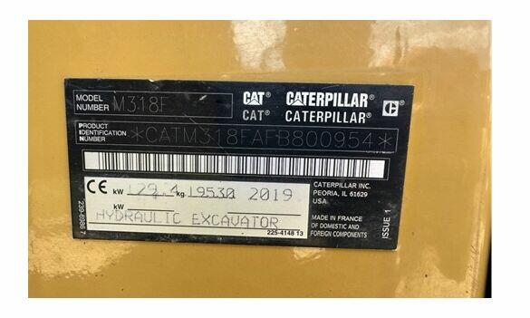 Koparka kołowa marki Caterpillar M318F