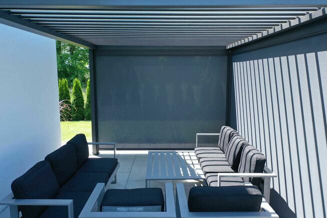 Pergola tarasowa aluminiowa automatyczna.