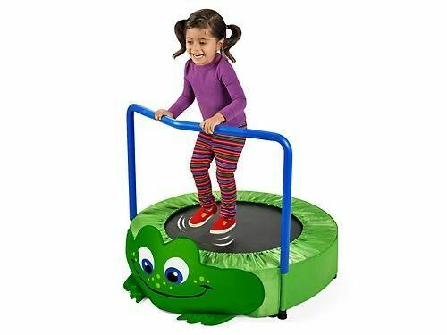 Żabka trampolina mini dla dzieci z rączką 91cm od 3 lat