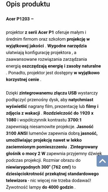 Projektor Acer P1203