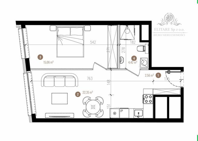Apartament 44,39m2, 2 pok. w Centrum Wrocławia/Stare Miasto przy Odrze